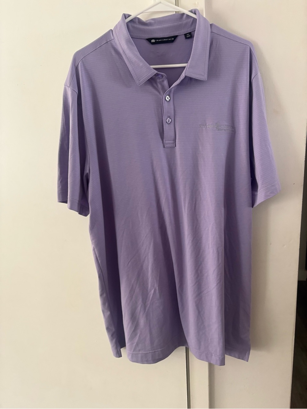 Travis Mathew Rivera Cancun Golf Men’s Lavender Polo Shirt XXL